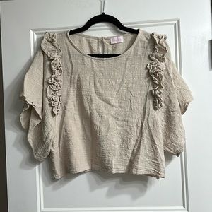Pink Lily Beige Top